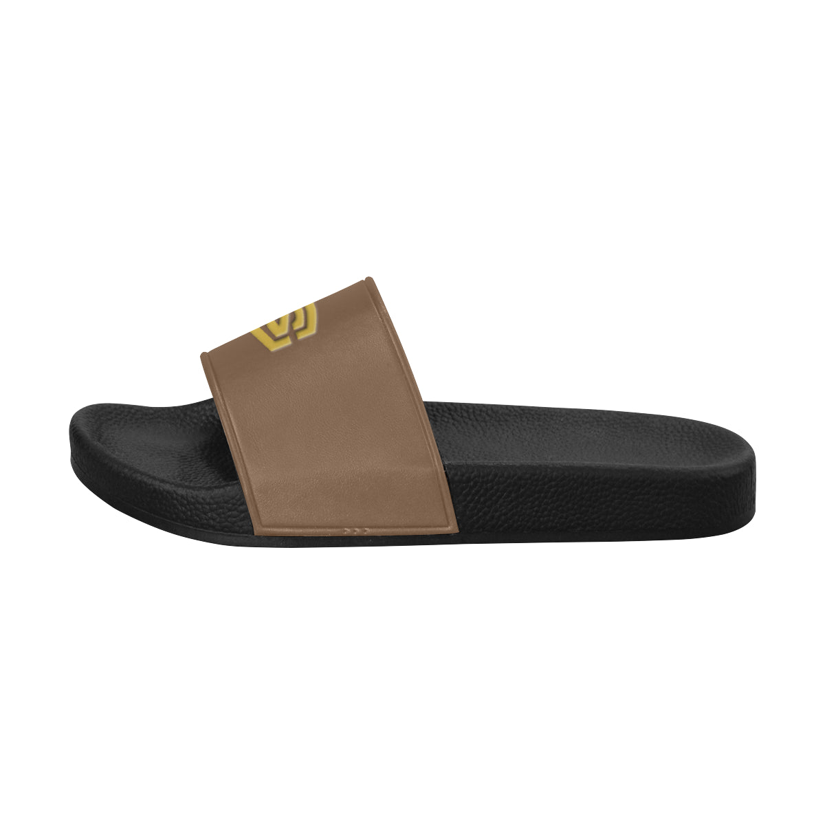 gold logo Men's Slide Sandals (Model 057)