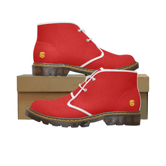 yellow Men's Canvas Chukka Boots (Model 2402-1)