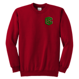Youth Crewneck Sweatshirt WITH GREEN LOGO