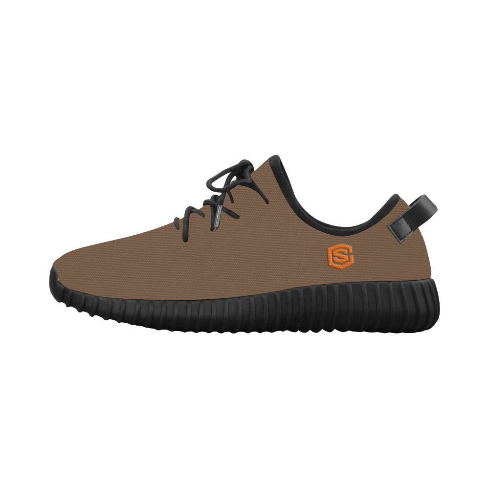 orange logo Grus Men's Breathable Woven Running Shoes (Model 022)