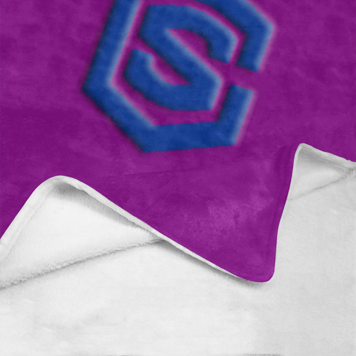 Purple Ultra-Soft Micro Fleece Blanket with Blue Logo Ultra-Soft Micro Fleece Blanket 30"x40"