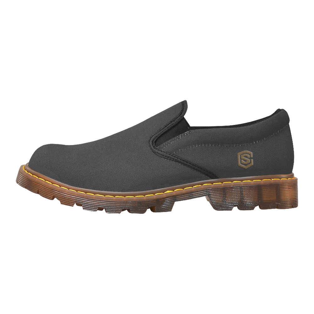 brown logo Martin Men's Slip-On Loafer (Model 12031)