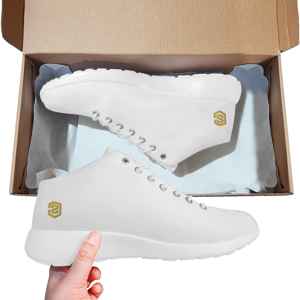 gold logo Women's Basketball Training Shoes (Model 47502)