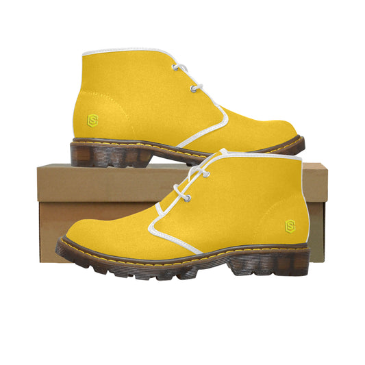 yellow Men's Canvas Chukka Boots (Model 2402-1)