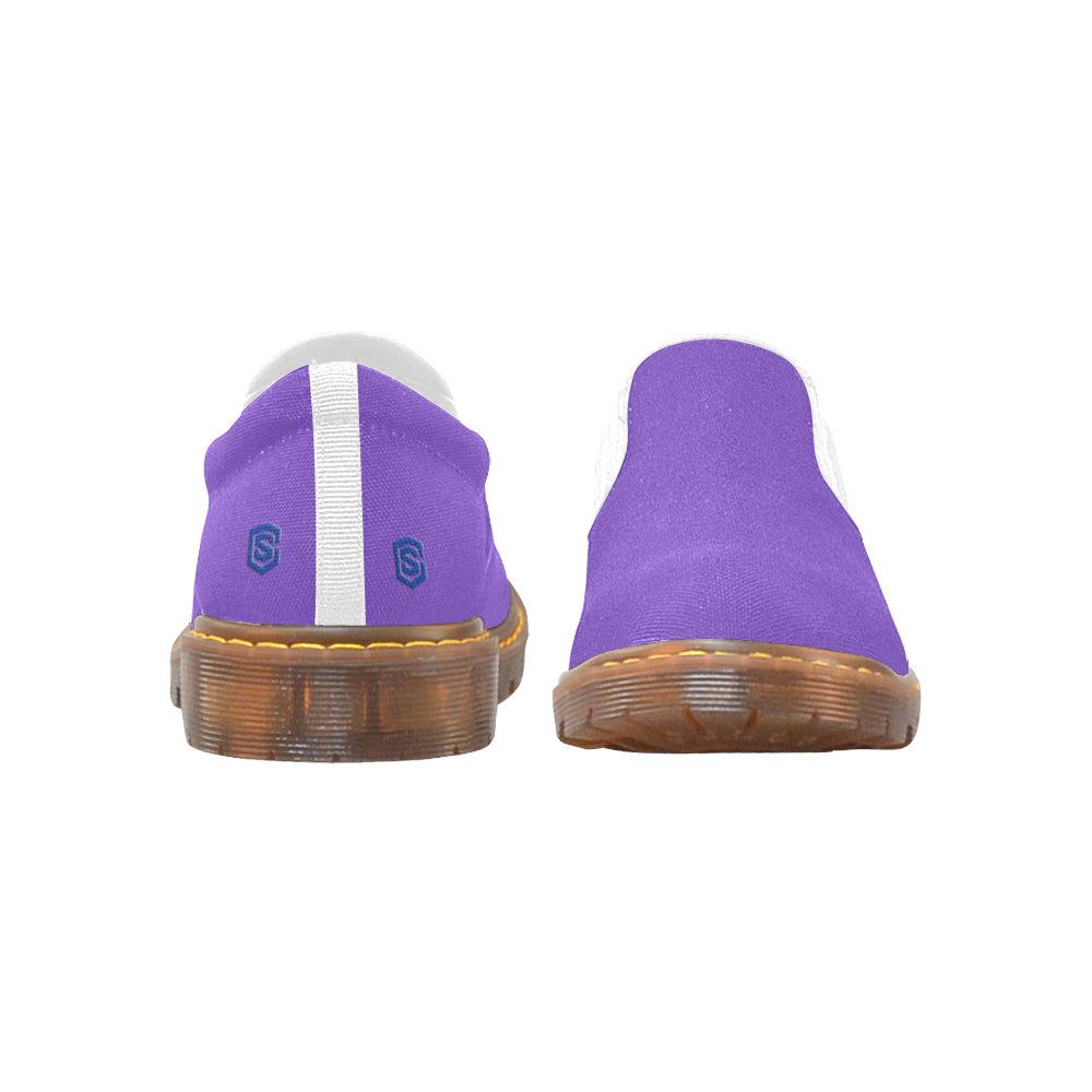 blue logo Martin Women's Slip-On Loafer (Model 12031)