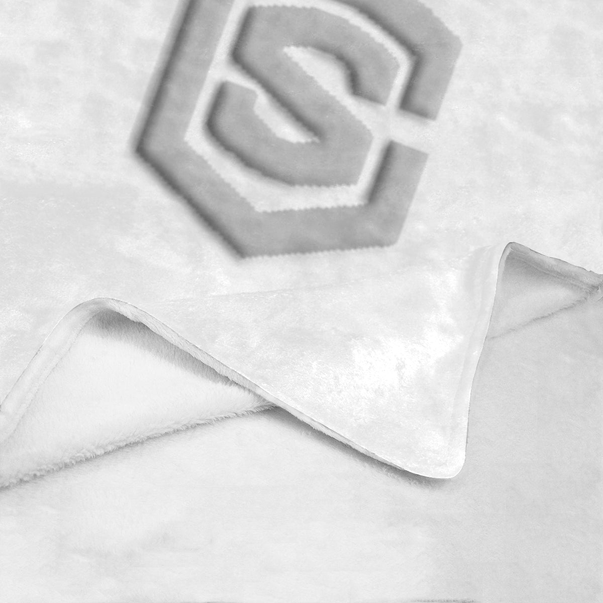 WhiteUltra-Soft Micro Fleece Blanket with Silver Logo Ultra-Soft Micro Fleece Blanket 30"x40"