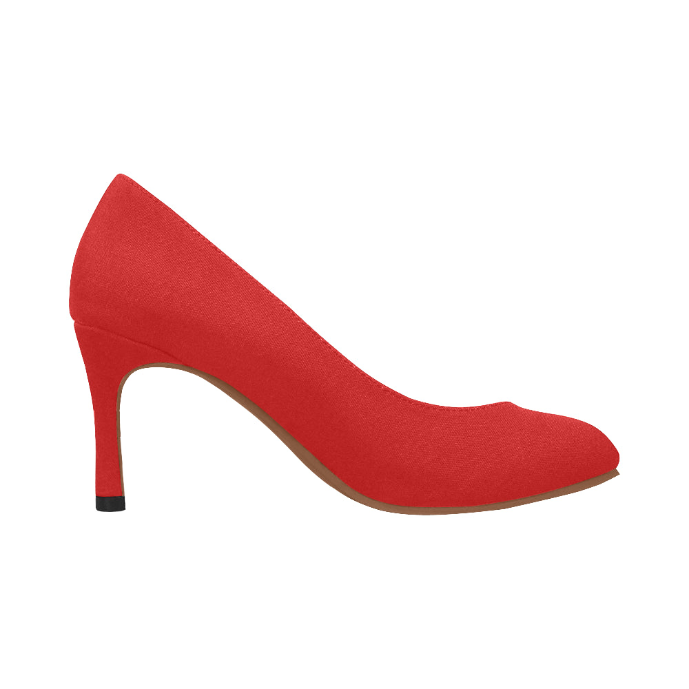 RED Women's High Heels black logo Women's High Heels (Model 048)