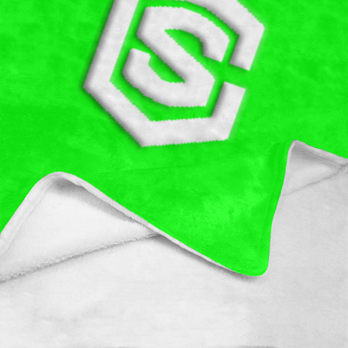 Green Ultra-Soft Micro Fleece Blanket with White Logo Ultra-Soft Micro Fleece Blanket 30"x40"