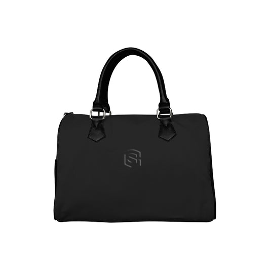 BLACK HANDBAG black logo Boston Handbag (Model 1621)
