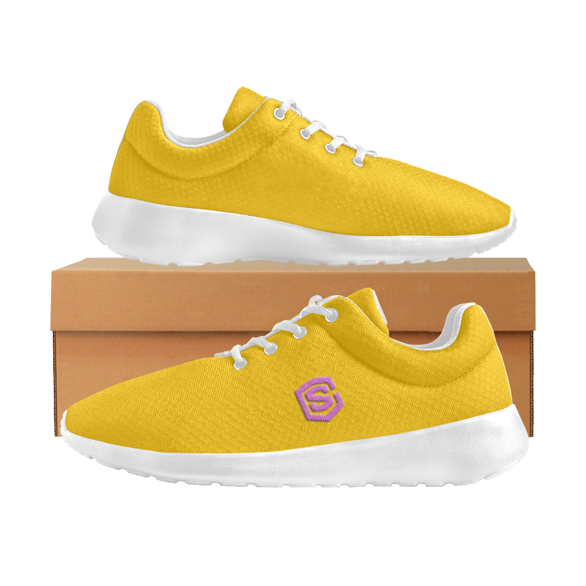 pink logo Women's Athletic Shoes (Model 0200)