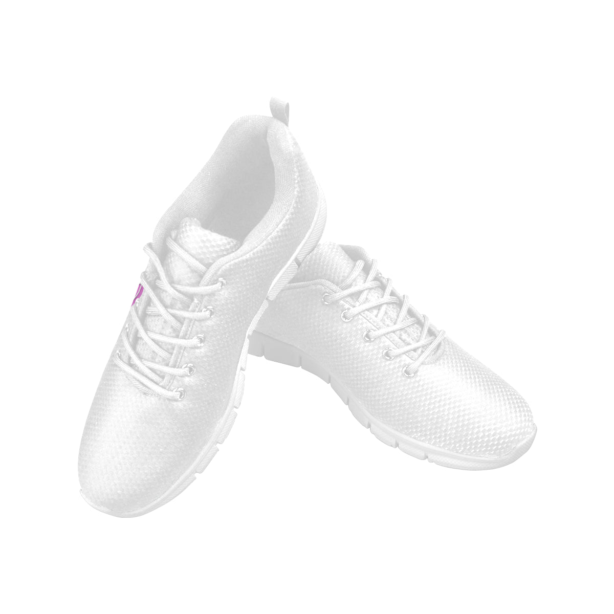 pink logo Women's Breathable Running Shoes (Model 055)