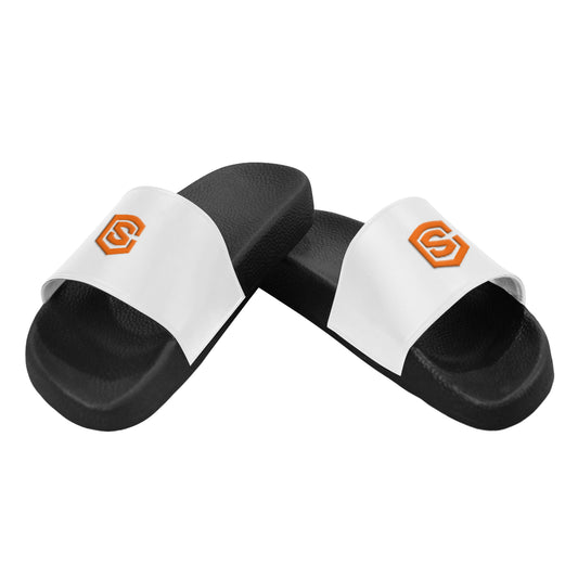 orange logo Men's Slide Sandals (Model 057)