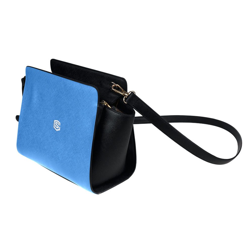 BLUE SATCHEL BAG white logo Satchel Bag (Model 1635)