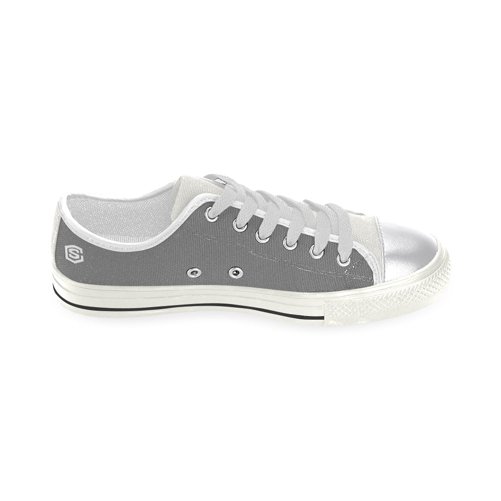 white logo Women's Classic Canvas Shoes (Model 018)