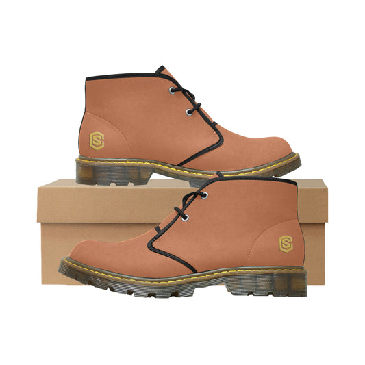 gold logo Women's Nubuck Chukka Boots (Model 2402)