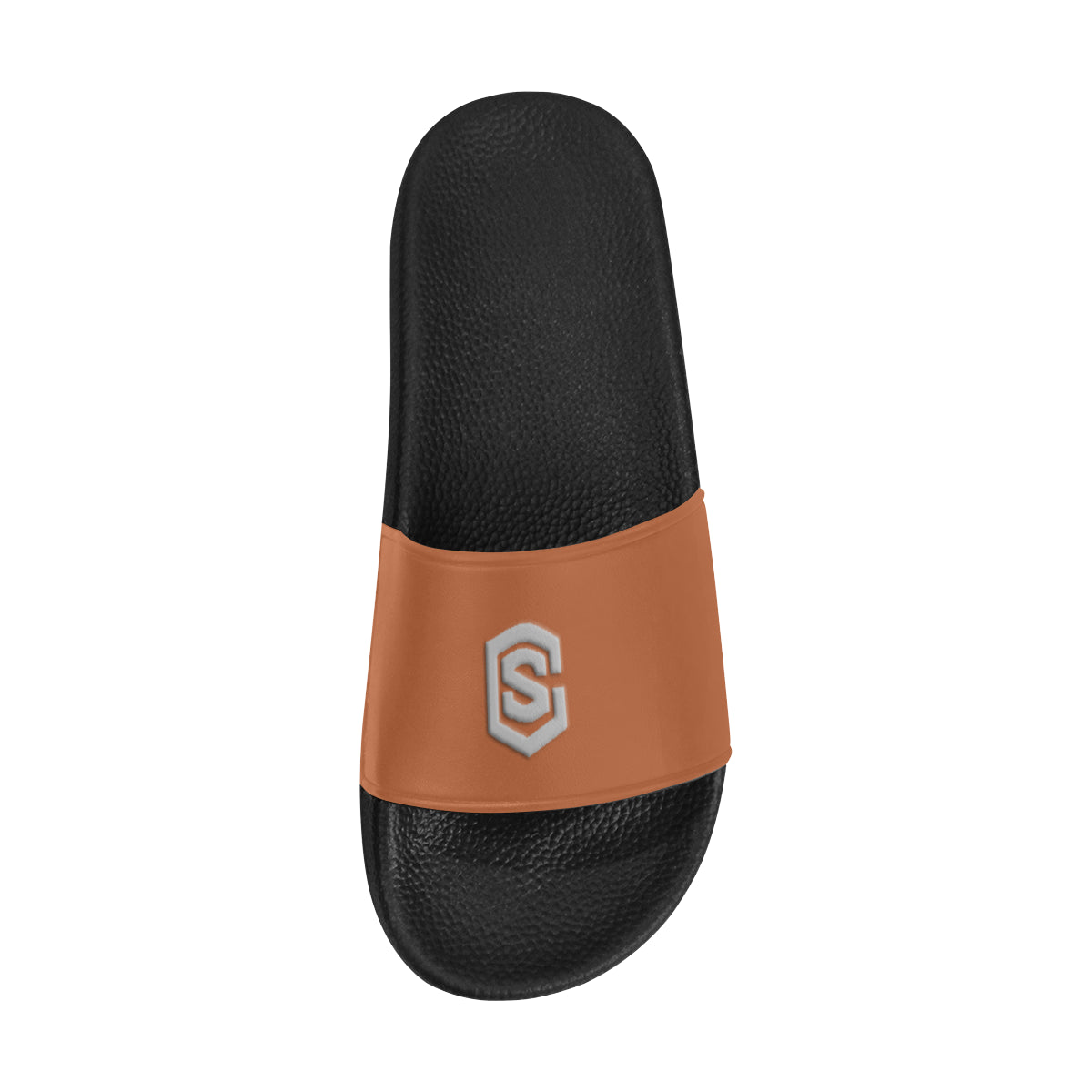 silver logo Men's Slide Sandals (Model 057)