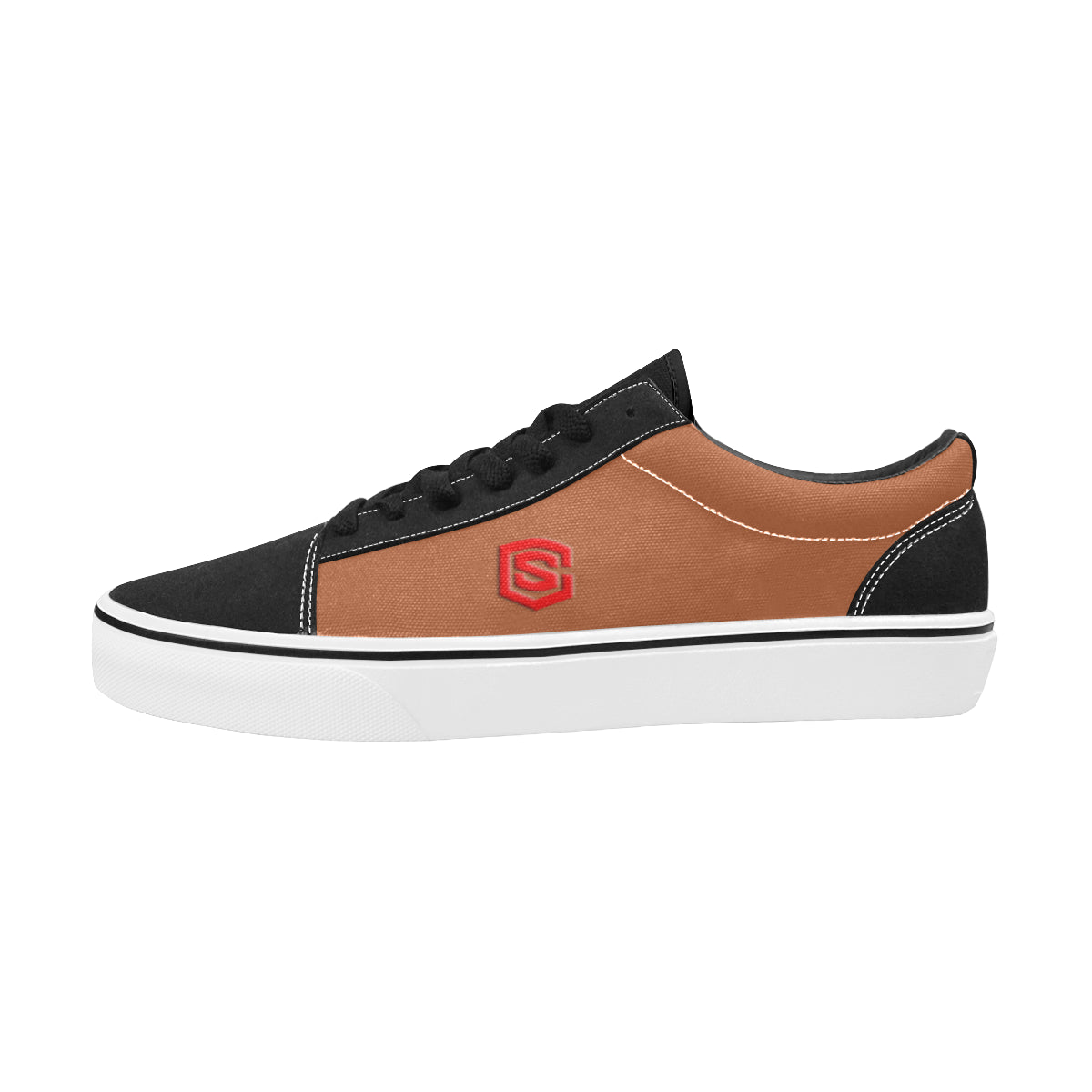 red logo Men's Low Top Skateboarding Shoes (Model E001-2)