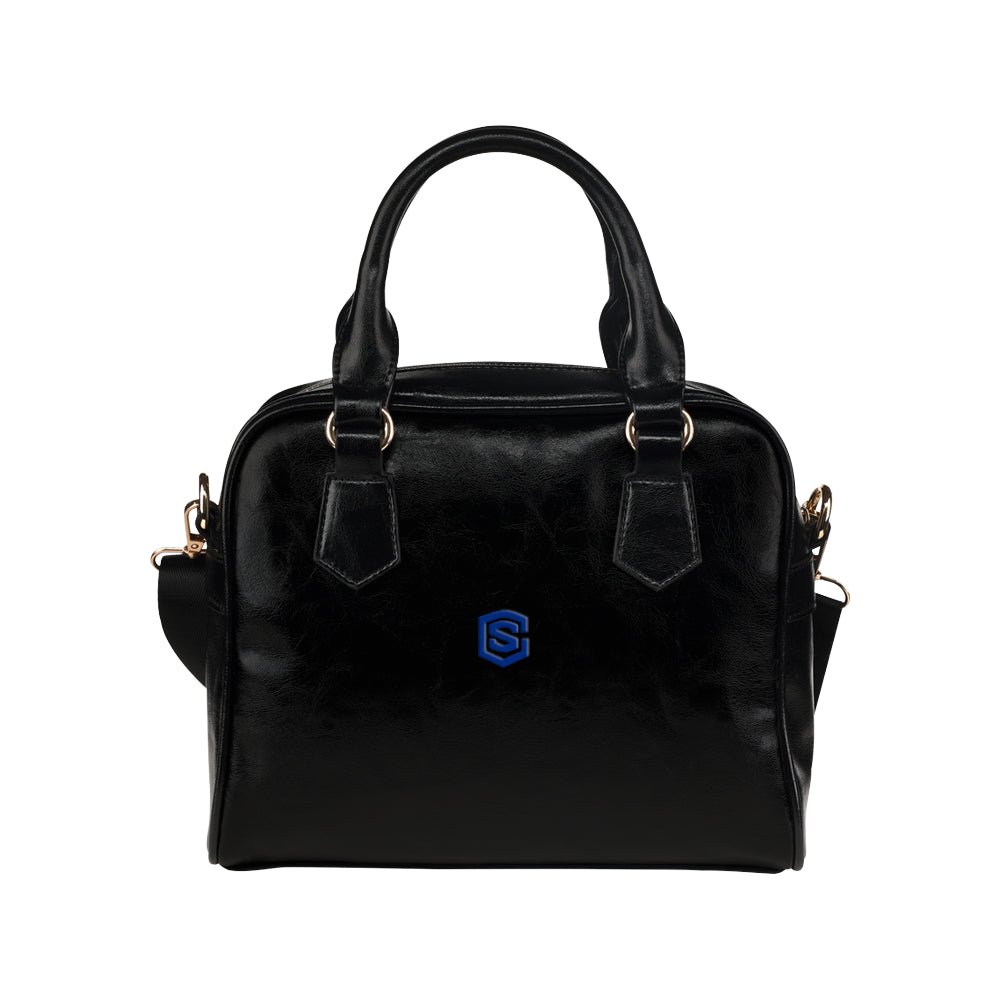BLACK Shoulder Handbag blue logo Shoulder Handbag (Model 1634)