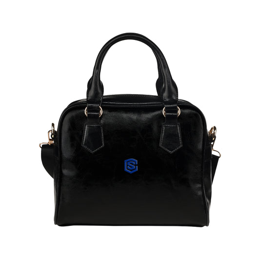 BLACK Shoulder Handbag blue logo Shoulder Handbag (Model 1634)
