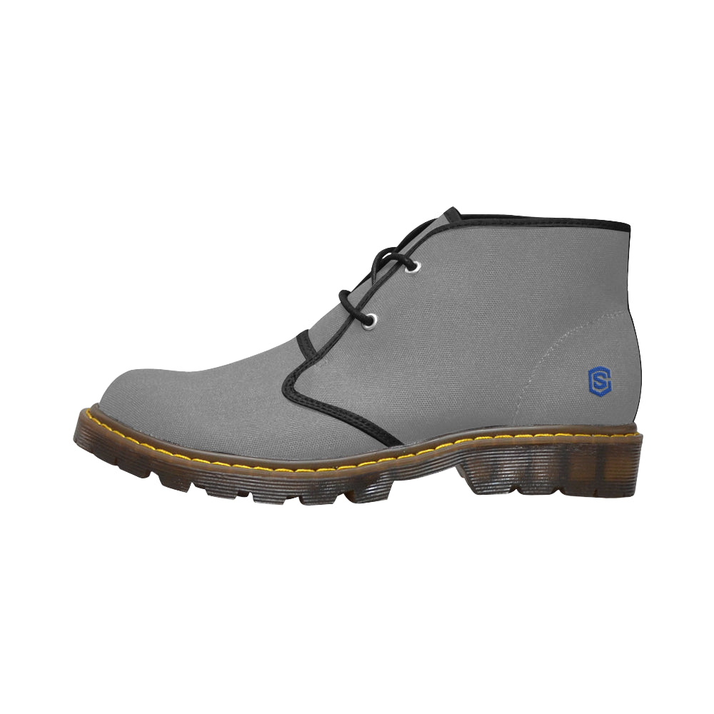 blue Men's Canvas Chukka Boots (Model 2402-1)