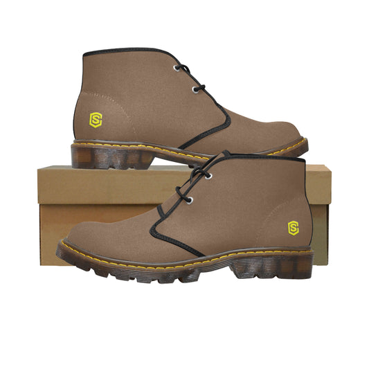 yellow Men's Canvas Chukka Boots (Model 2402-1)