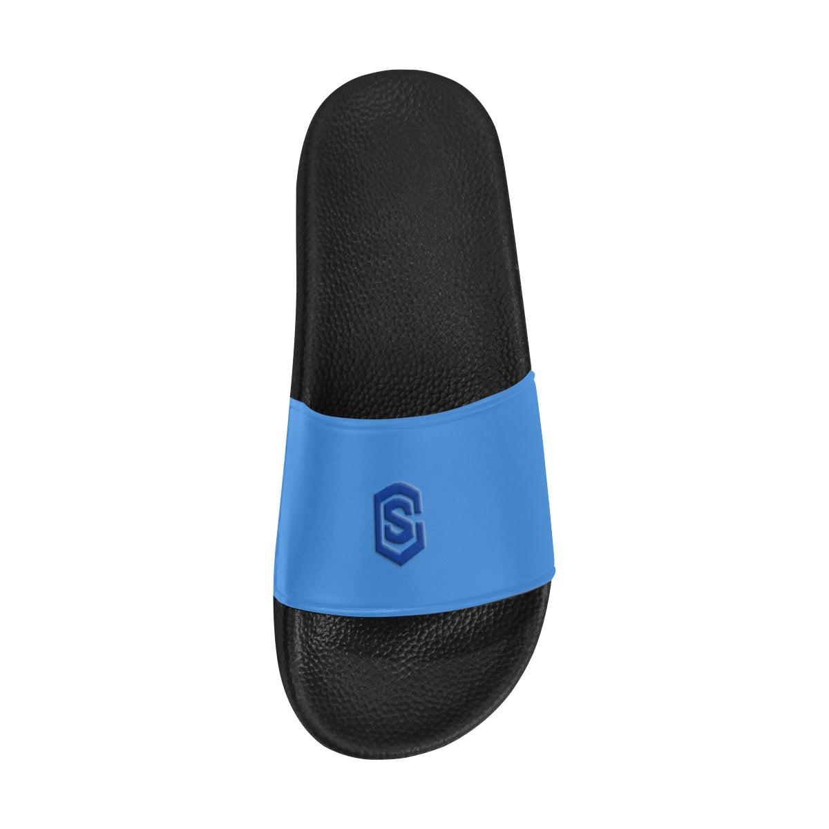 blue logo Men's Slide Sandals (Model 057)
