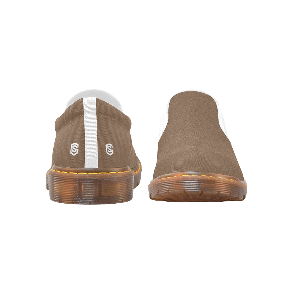 white logo Martin Women's Slip-On Loafer (Model 12031)