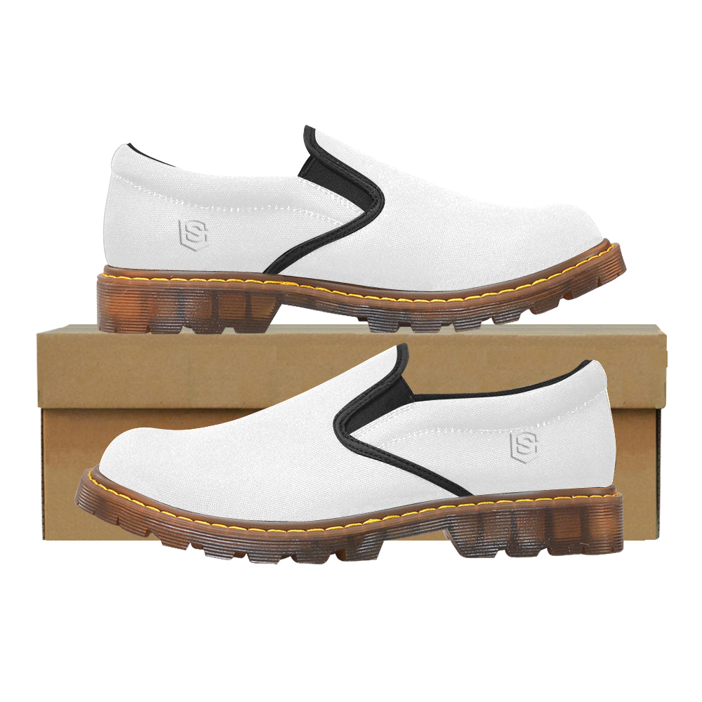 white logo Martin Men's Slip-On Loafer (Model 12031)