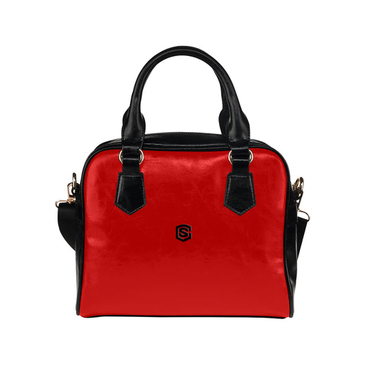 RED Shoulder Handbag  black logo Shoulder Handbag (Model 1634)