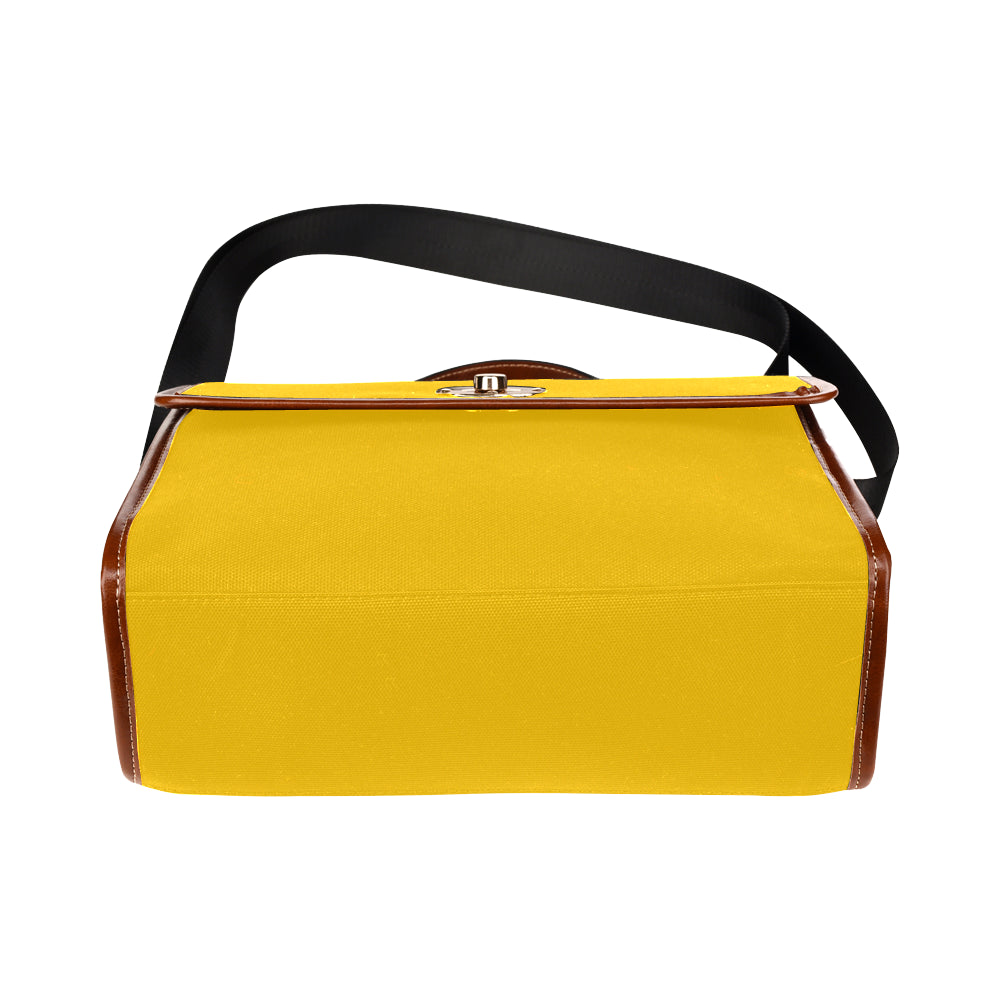 ORANGE WATERFROOF CANVAS BAGbrown logo Waterproof Canvas Bag/All Over Print (Model 1641)