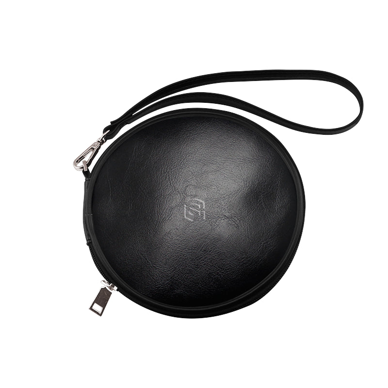 BLACK ROUND BAG black logo Round Makeup Bag (Model 1625)