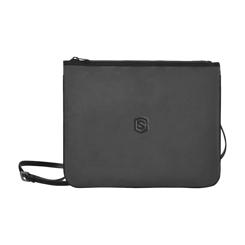 BLACK SLIM CLUTCH BAG black logo Slim Clutch Bag (Model 1668)