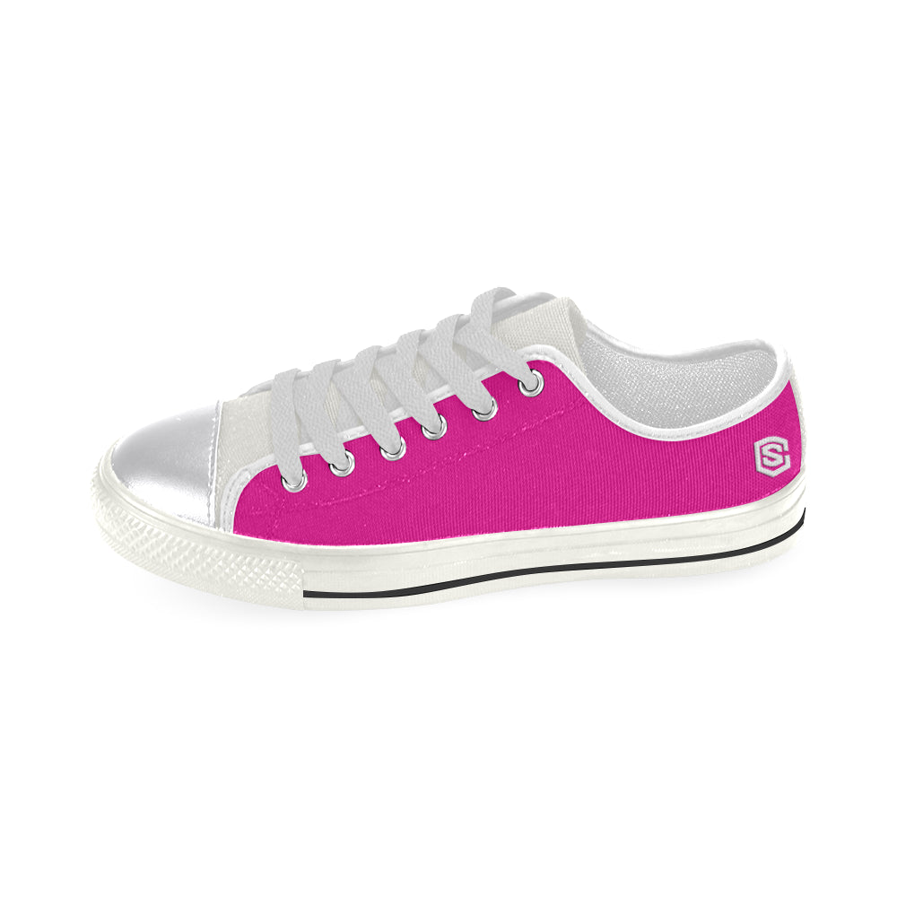 white logo Women's Classic Canvas Shoes (Model 018)