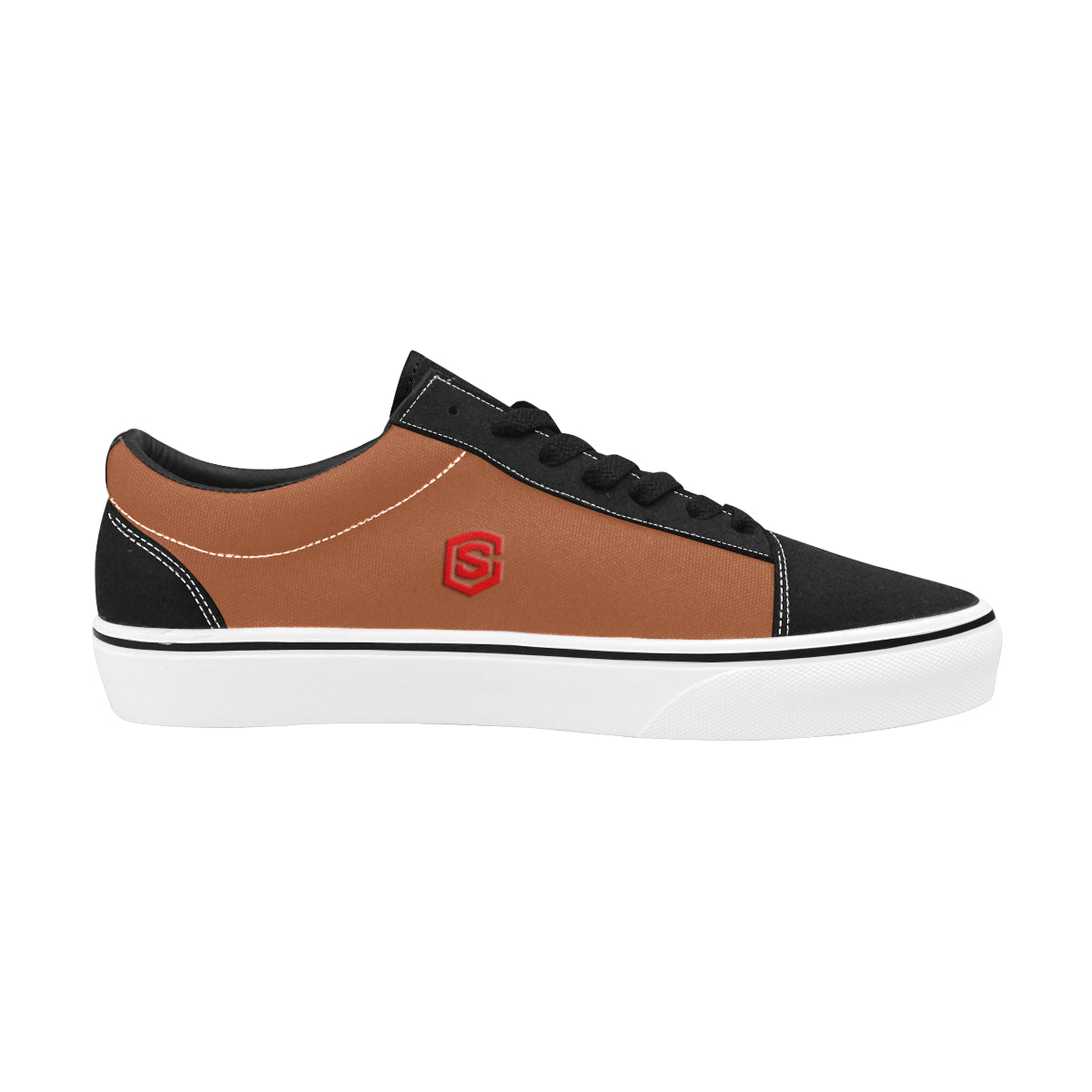 red logo Women's Low Top Skateboarding Shoes (Model E001-2)