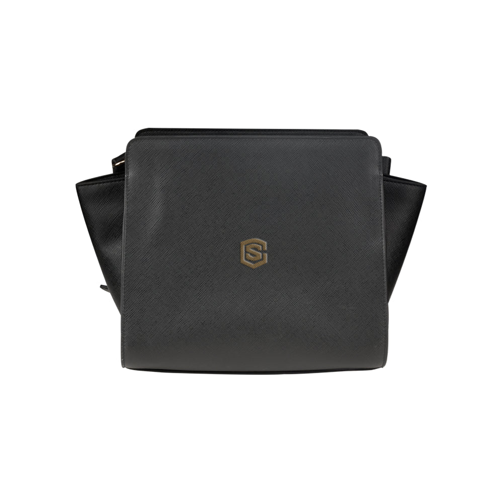 GRAY SATCHEL BAG brown logo Satchel Bag (Model 1635)