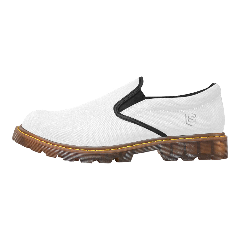 white logo Martin Men's Slip-On Loafer (Model 12031)