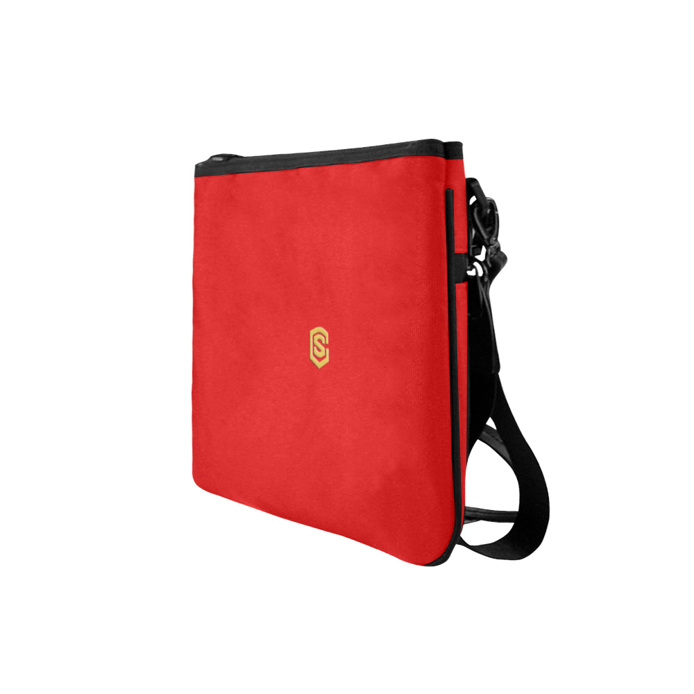RED SLIM CLUTCH BAG  gold logo Slim Clutch Bag (Model 1668)