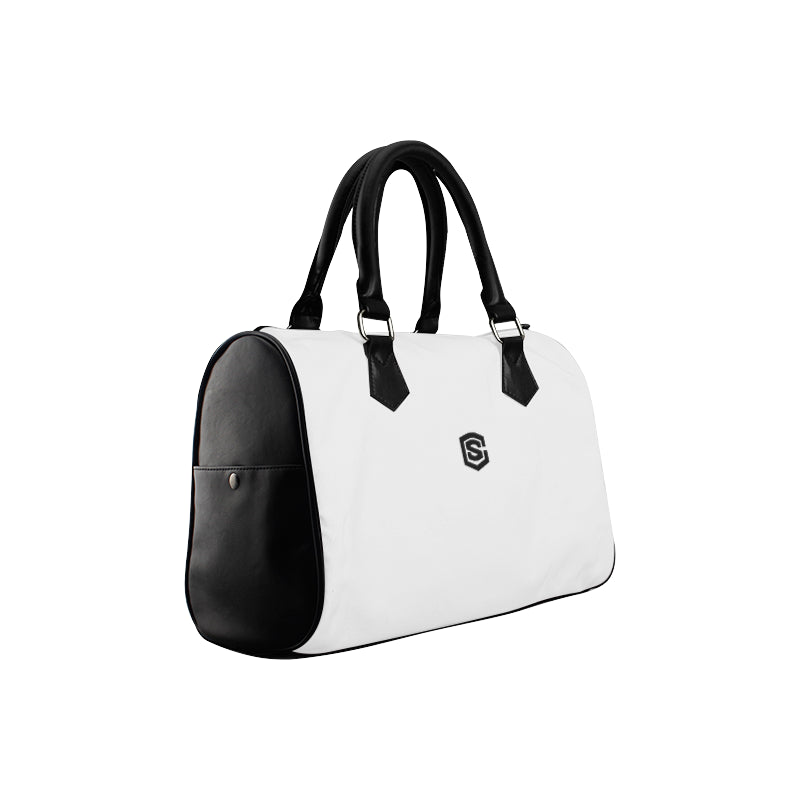 GRAY HANDBAG black logo Boston Handbag (Model 1621)