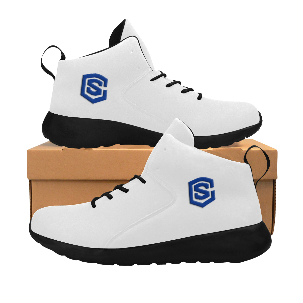 blue logo Men's Chukka Training Shoes (Model 57502)