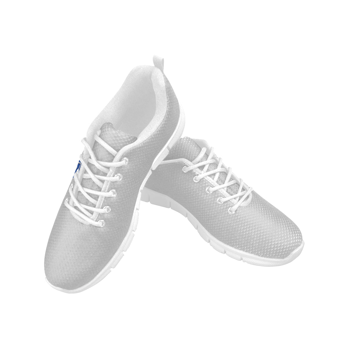 blue logo Women's Breathable Running Shoes (Model 055)