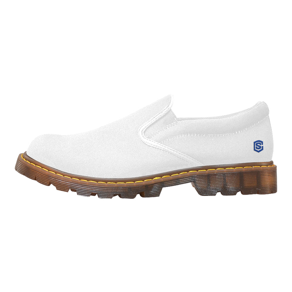 blue logo Martin Women's Slip-On Loafer (Model 12031)