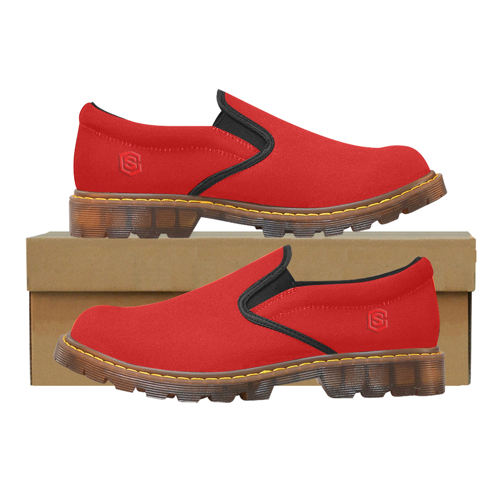 red logo Martin Men's Slip-On Loafer (Model 12031)