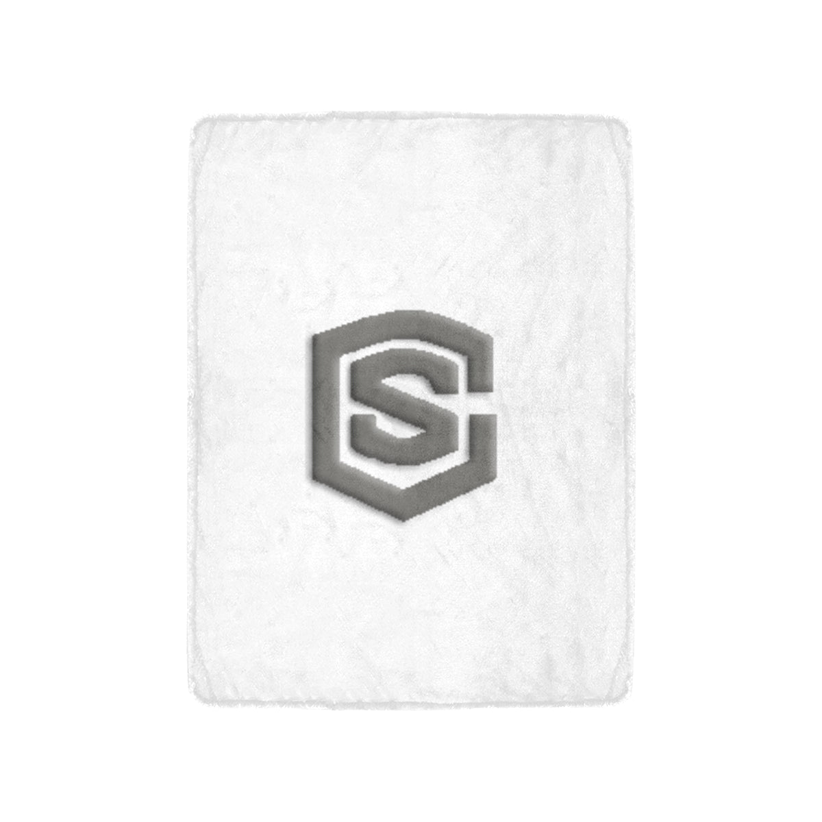 White Ultra-Soft Micro Fleece Blanket with Gray Logo Ultra-Soft Micro Fleece Blanket 30"x40"