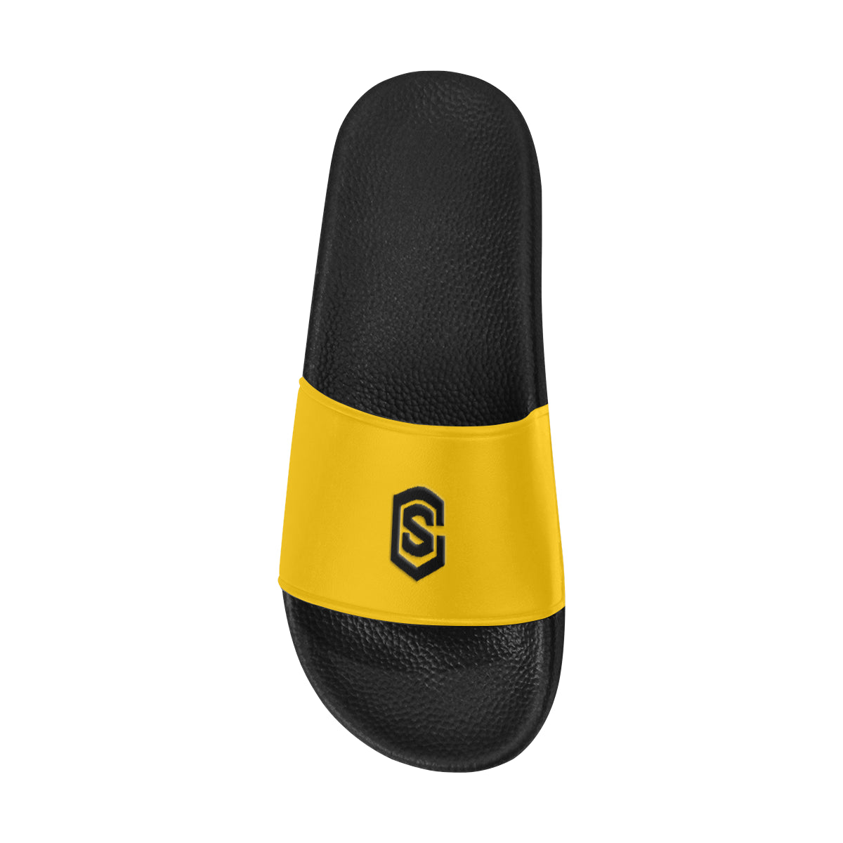 black logo Men's Slide Sandals (Model 057)
