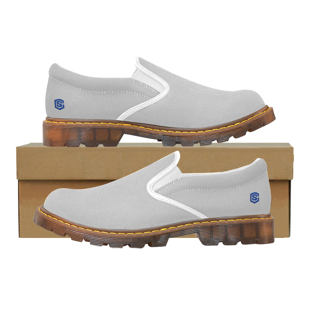 blue logo Martin Women's Slip-On Loafer (Model 12031)