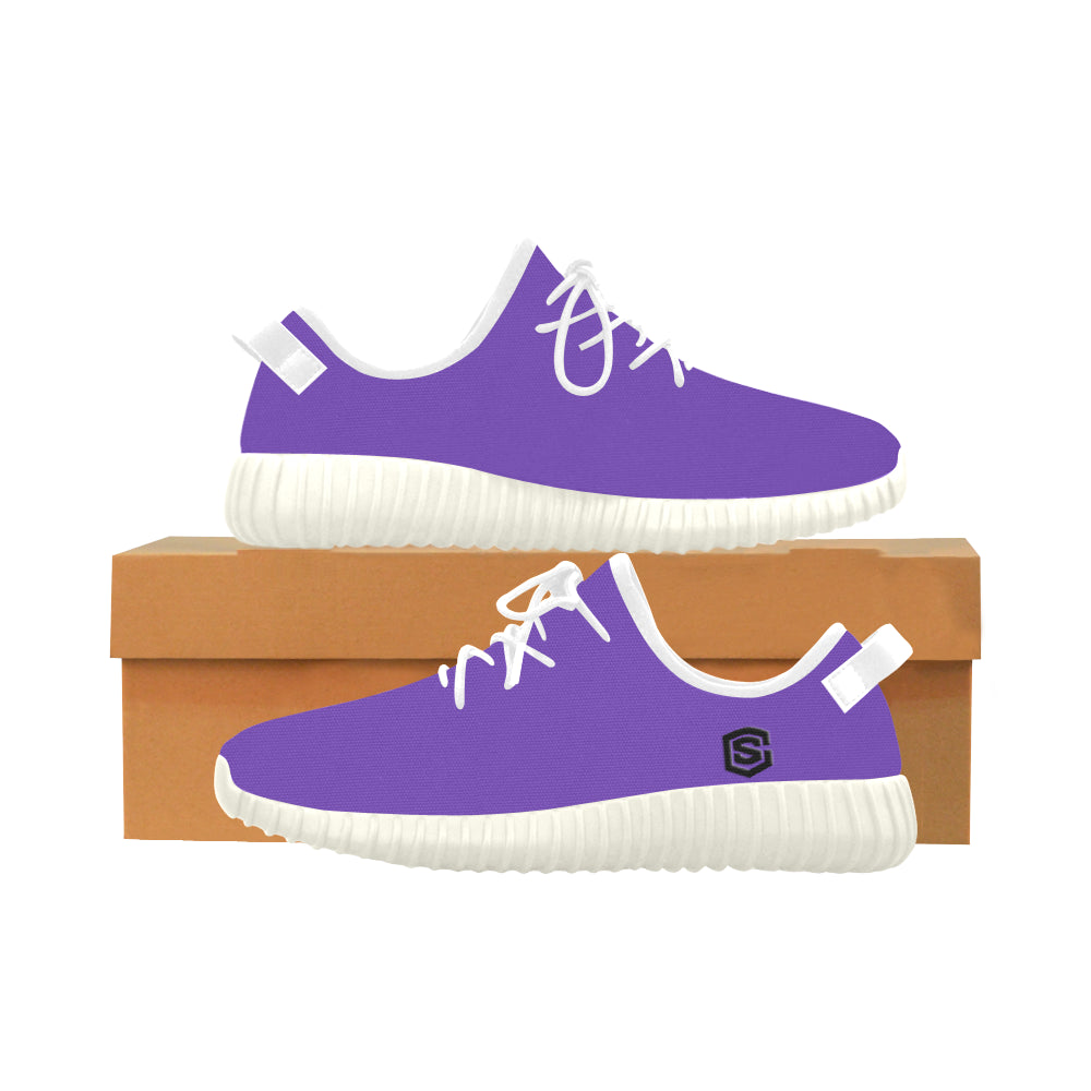 black logo Grus Women's Breathable Woven Running Shoes (Model 022)