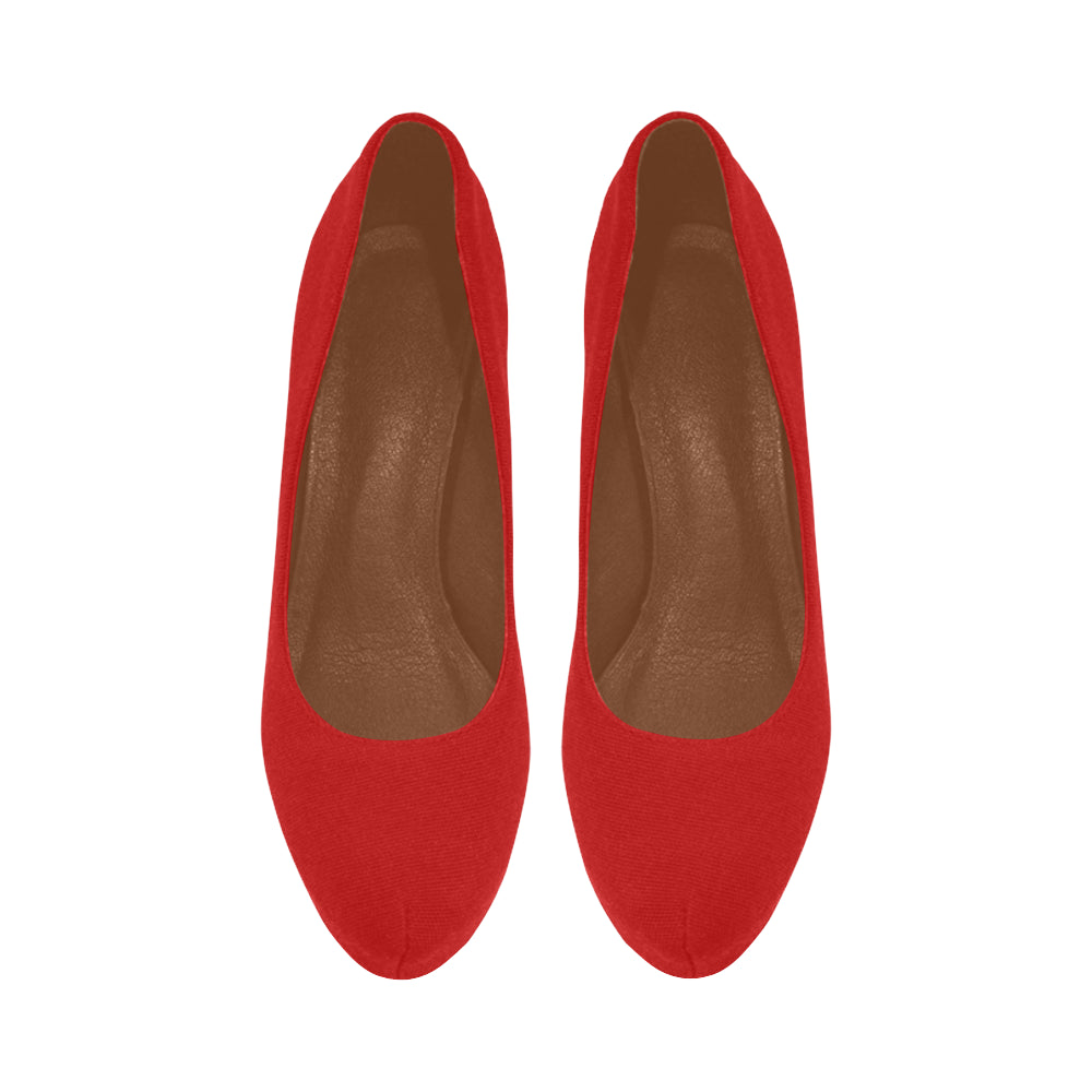 RED Women's High Heels red logo Women's High Heels (Model 044)