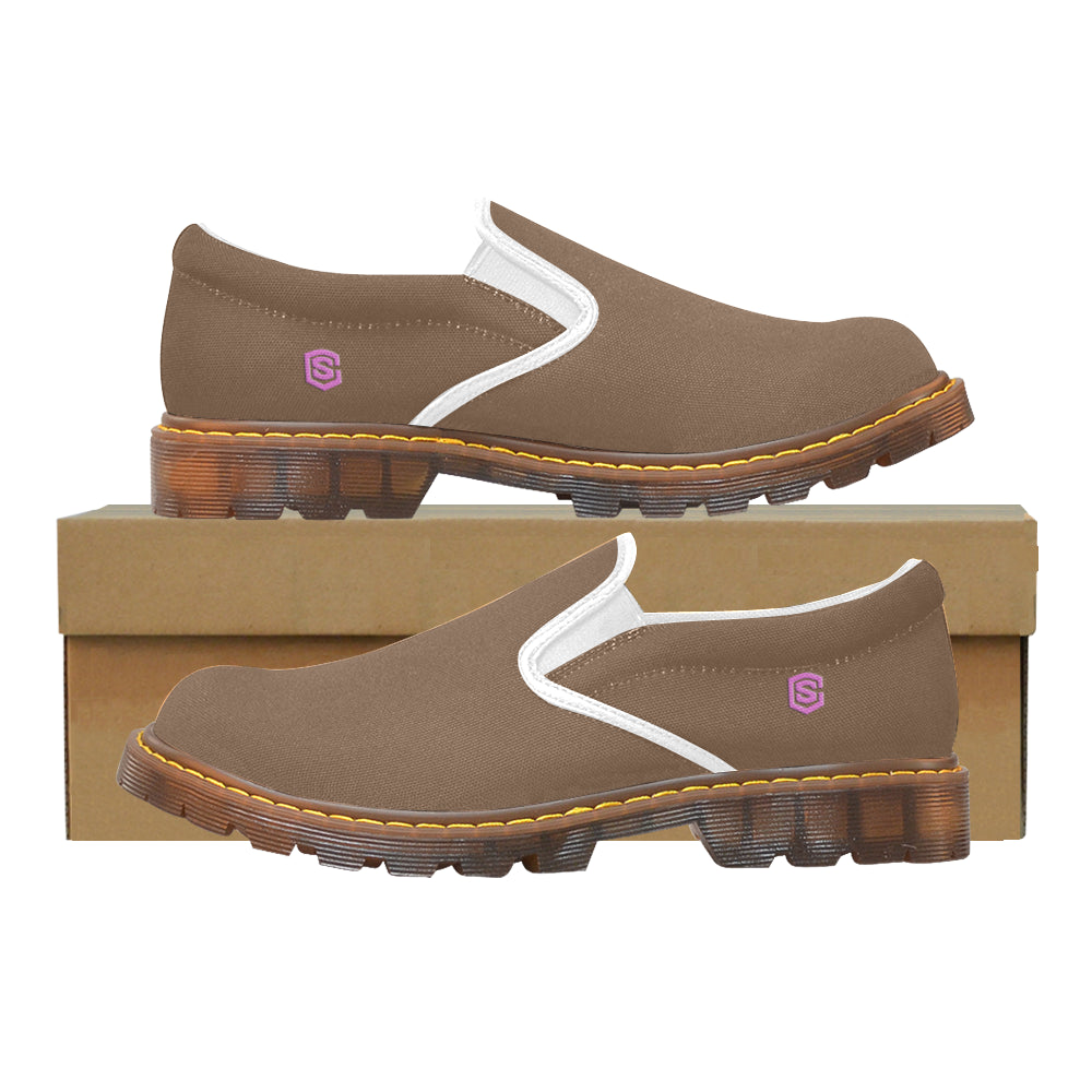 pink logo Martin Women's Slip-On Loafer (Model 12031)