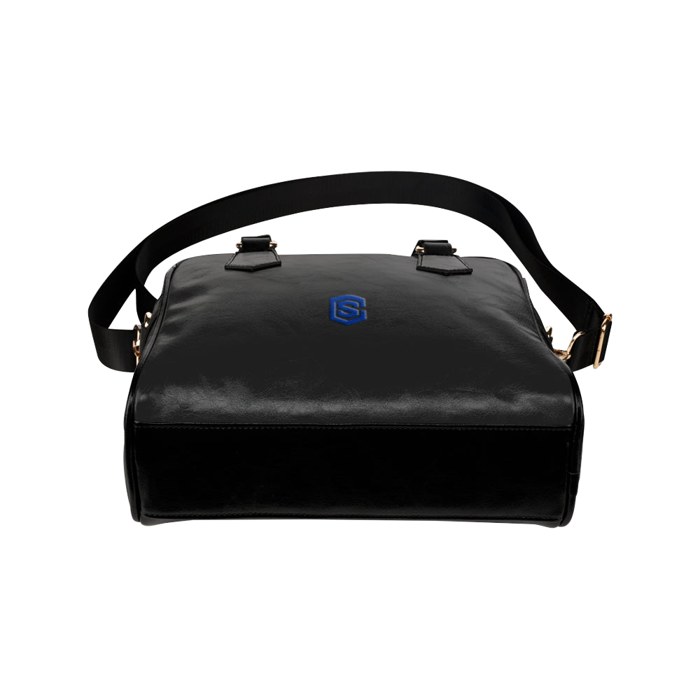 BLACK Shoulder Handbag blue logo Shoulder Handbag (Model 1634)