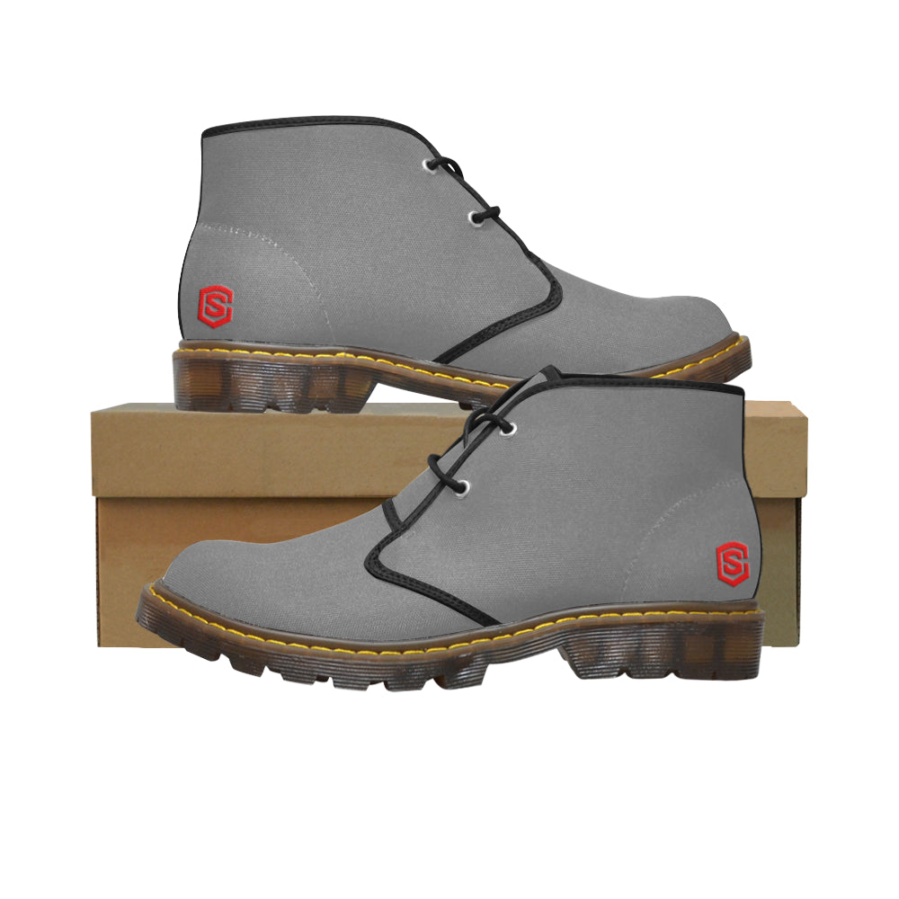 red logo Women's Canvas Chukka Boots (Model 2402-1)